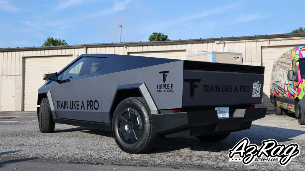 3M textured carbon fiber Tesla Cybertruck wrap Knoxville TN