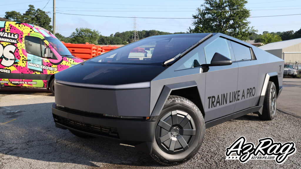 3M textured carbon fiber Tesla Cybertruck wrap Knoxville TN