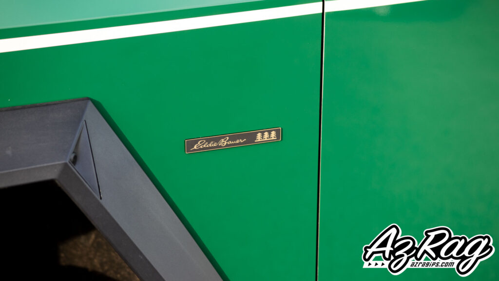 Oracal 970RA Fir Tree Green Papyrus two-tone Tesla Cybertruck color change wrap Knoxville TN