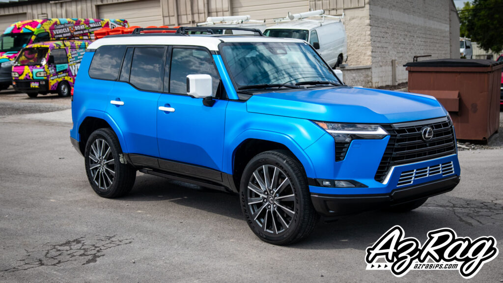 2026 Lexus GX550 color change wrap KPMF Matte Iced Titanium Blue Knoxville TN