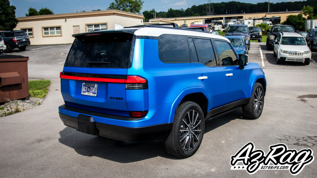 2026 Lexus GX550 color change wrap KPMF Matte Iced Titanium Blue Knoxville TN