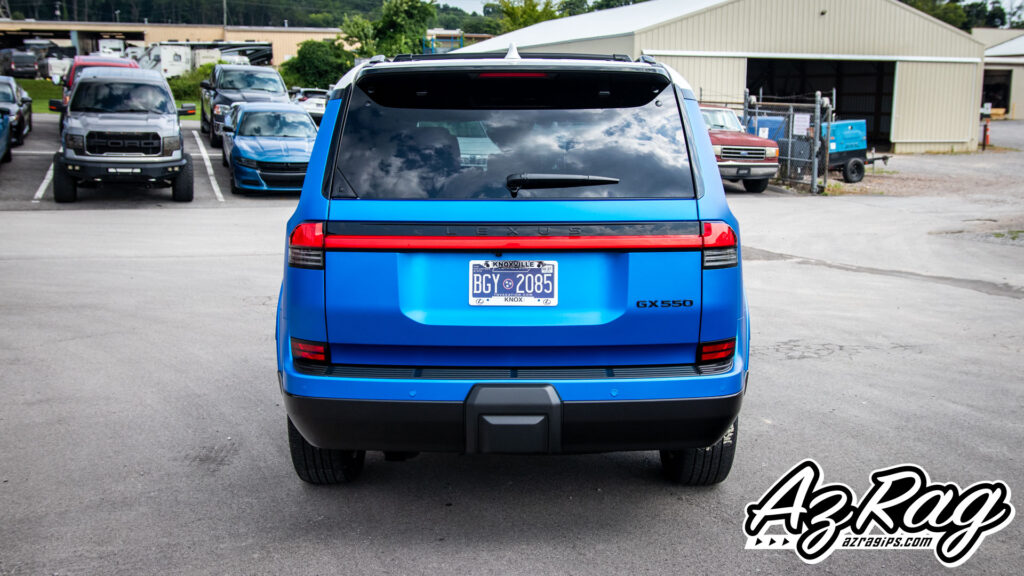 2026 Lexus GX550 color change wrap KPMF Matte Iced Titanium Blue Knoxville TN