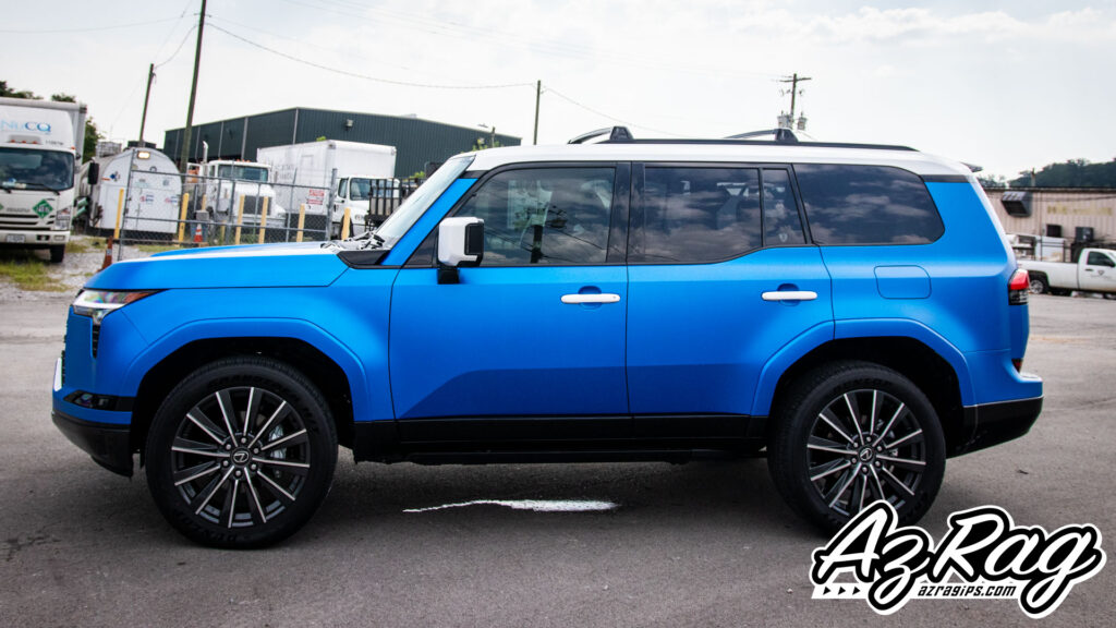 2026 Lexus GX550 color change wrap KPMF Matte Iced Titanium Blue Knoxville TN