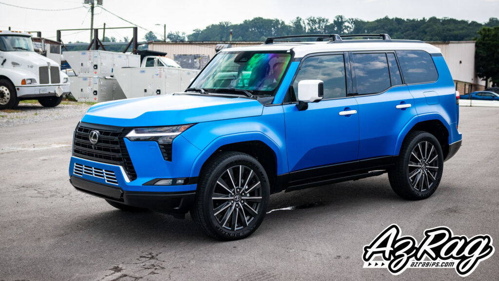 2026 Lexus GX550 color change wrap KPMF Matte Iced Titanium Blue Knoxville TN