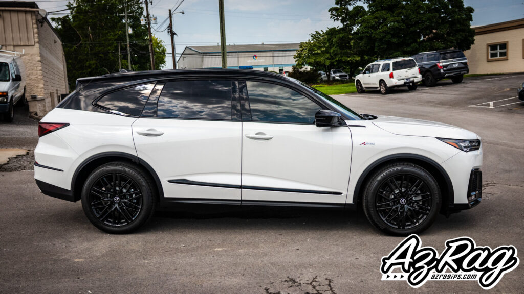Acura MDX A-Spec tuxedo wrap gloss black roof pillars rockers Knoxville TN