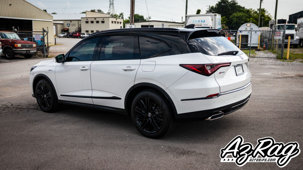 Acura MDX A-Spec tuxedo wrap gloss black roof pillars rockers Knoxville TN
