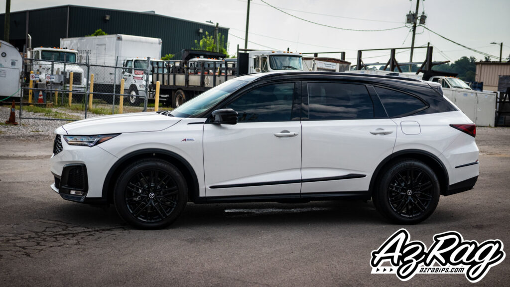 Acura MDX A-Spec tuxedo wrap gloss black roof pillars rockers Knoxville TN
