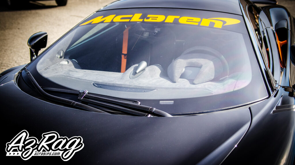 orange accent graphics on a McLaren 600LT in Knoxville TN