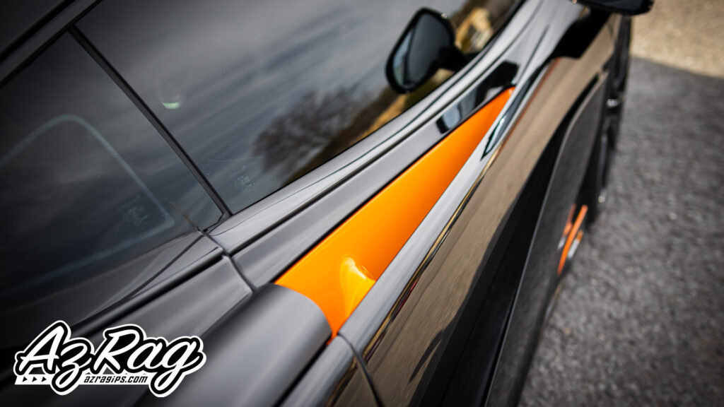 orange accent graphics on a McLaren 600LT in Knoxville TN