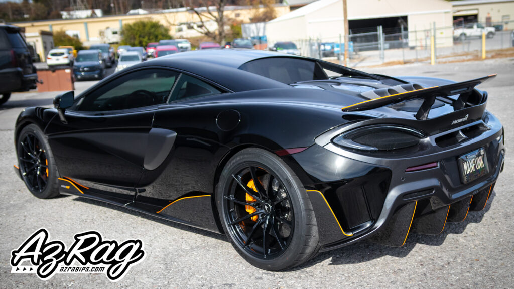 orange accent graphics on a McLaren 600LT in Knoxville TN