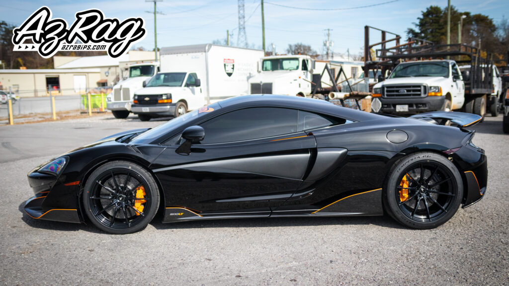 orange accent graphics on a McLaren 600LT in Knoxville TN