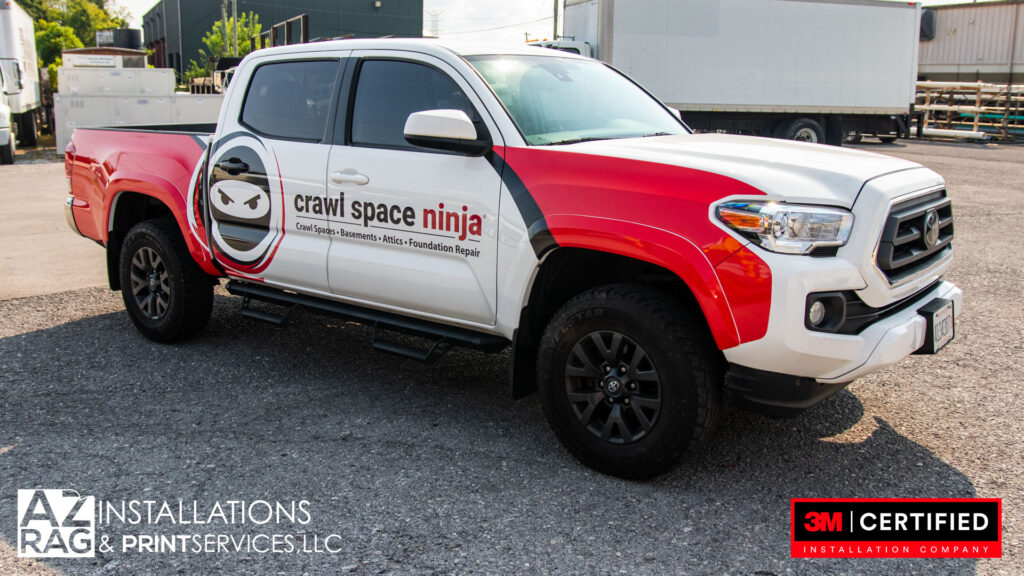 Toyota Tacoma commercial partial wrap 3M IJ175cv3 Knoxville TN