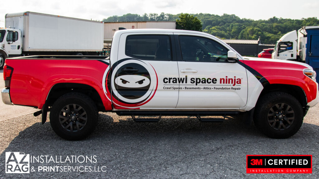 Toyota Tacoma commercial partial wrap 3M IJ175cv3 Knoxville TN