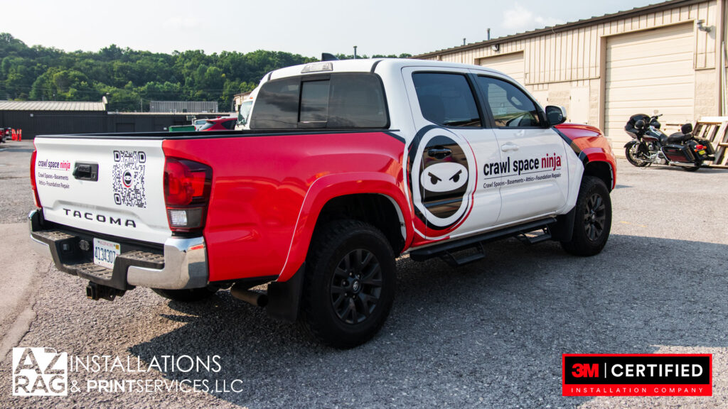 Toyota Tacoma commercial partial wrap 3M IJ175cv3 Knoxville TN