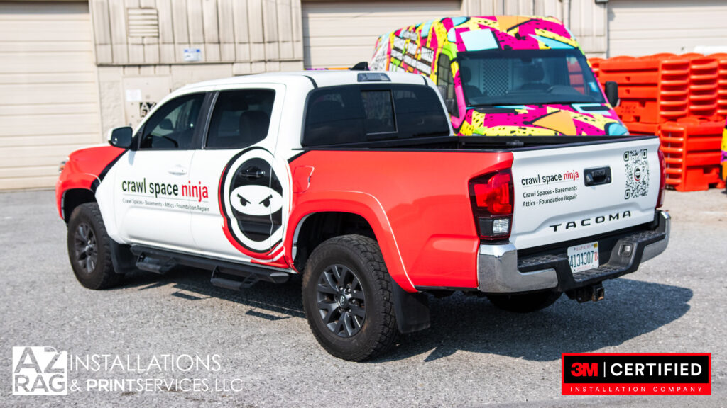 Toyota Tacoma commercial partial wrap 3M IJ175cv3 Knoxville TN