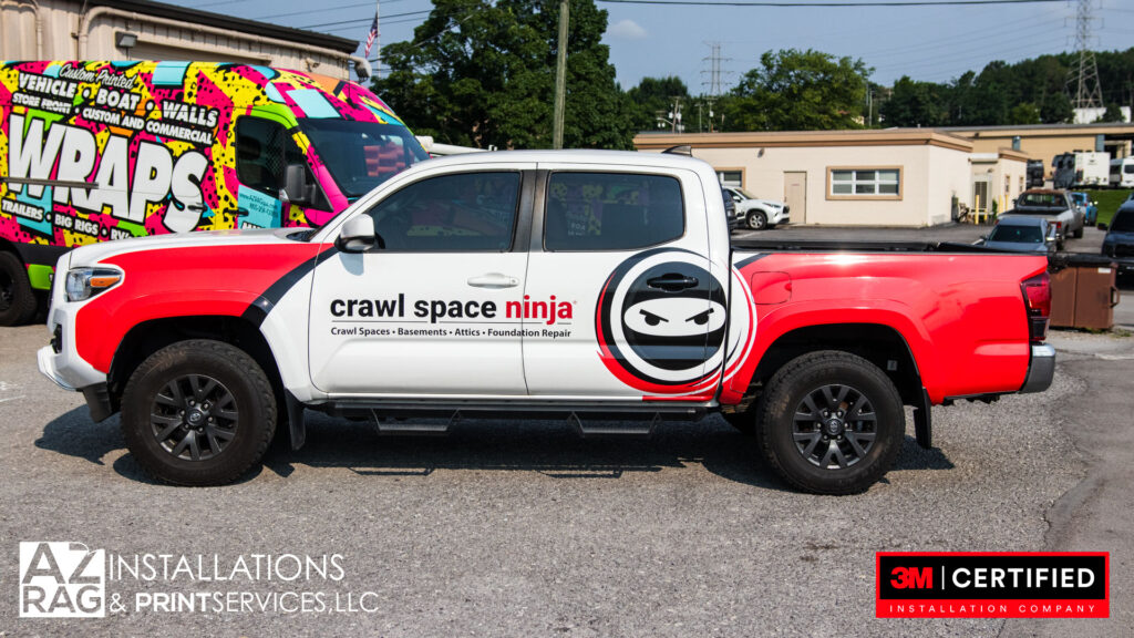Toyota Tacoma commercial partial wrap 3M IJ175cv3 Knoxville TN
