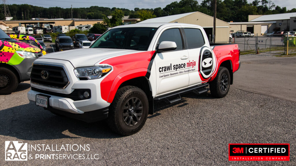 Toyota Tacoma commercial partial wrap 3M IJ175cv3 Knoxville TN