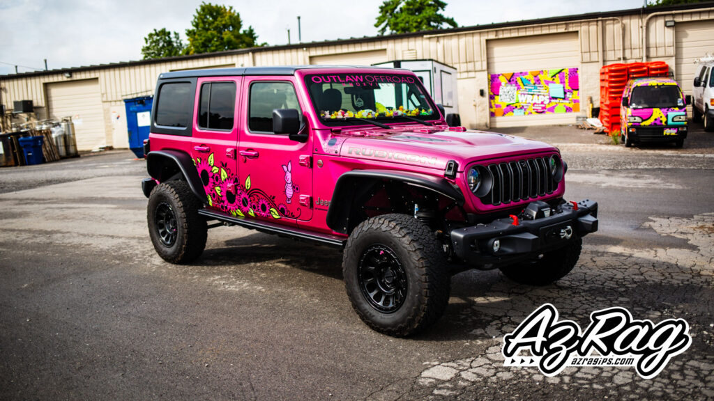 Piglet sunflower spot graphics Jeep Wrangler Rubicon Knoxville TN