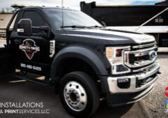 Bennett's Towing Ford F550 Super Duty tow truck wrap three-quarter Knoxville TN