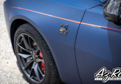 Dodge Charger Daytona EV matte indigo color change wrap Knoxville TN AZRagIPS