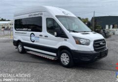 Care Carriers Ford Transit commercial van spot graphics side view Knoxville TN