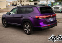Volkswagen Atlas KPMF matte purple black iridescent color change wrap Knoxville TN AZRagIPS