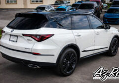 Acura MDX A-Spec tuxedo wrap gloss black roof pillars rockers Knoxville TN