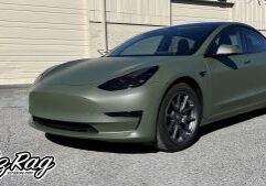 Matte Green Model 3 Vinyl Wrap