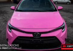 Molly Maid Toyota Corolla fleet wrap pink Knoxville TN AZRagIPS UASG certified installer