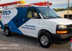 Realty Trust Group RTG Chevy Express van commercial partial wrap Knoxville TN