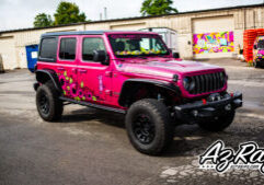 Piglet sunflower spot graphics Jeep Wrangler Rubicon Knoxville TN